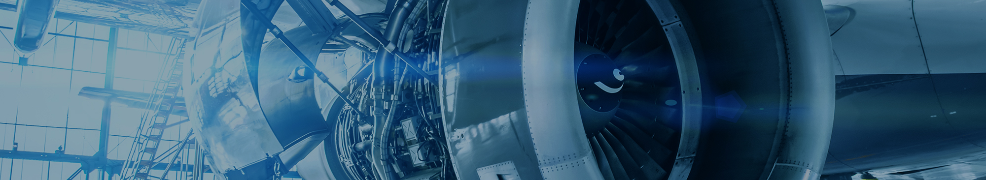 Close Up of Airplane Engine