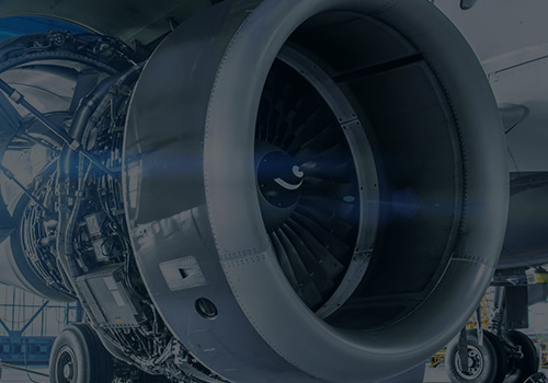 Close Up of Airplane Engine