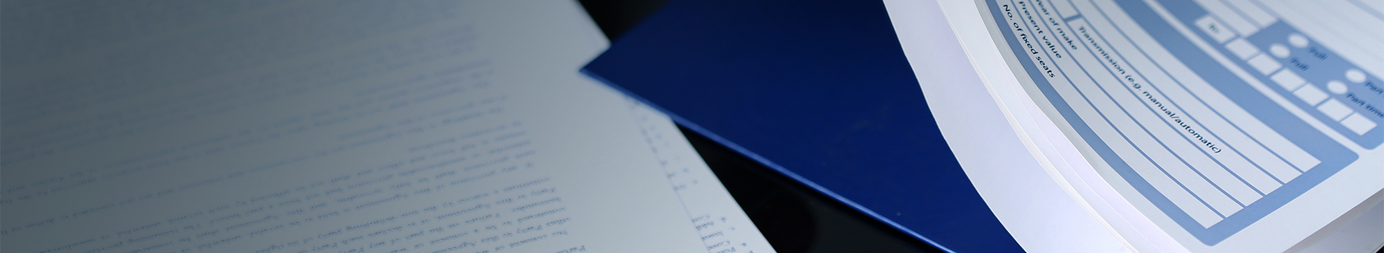 Closeup of Paperwork