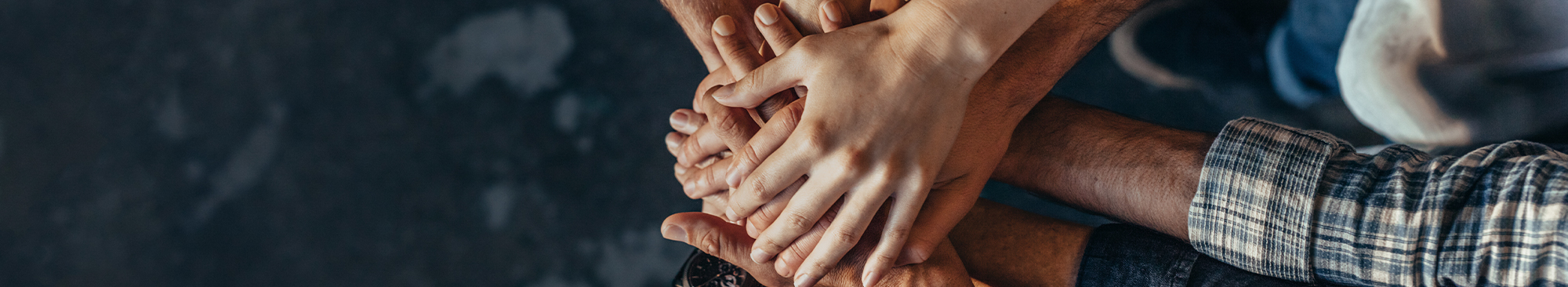 Hands overlapping