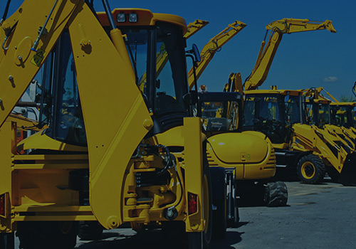 Construction Equipment Lined Up