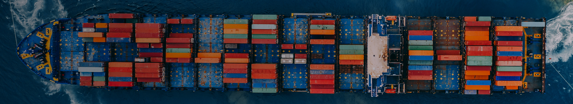 Aerial View of Cargo Ship