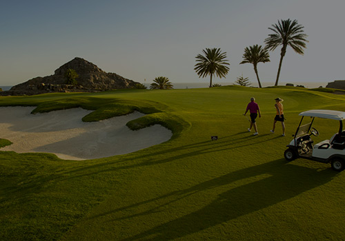 Two Golfers on Course