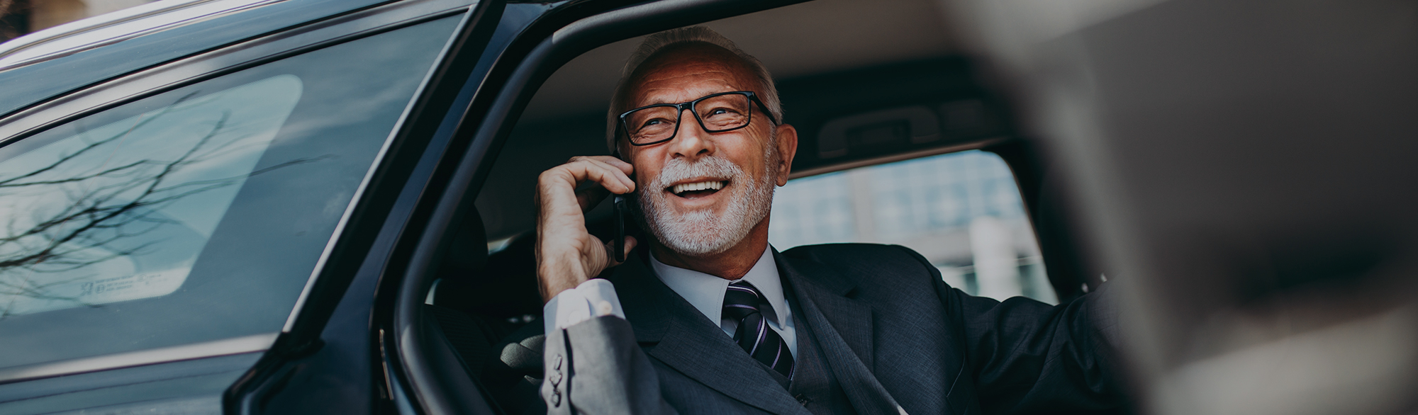 Business Person in Limousine