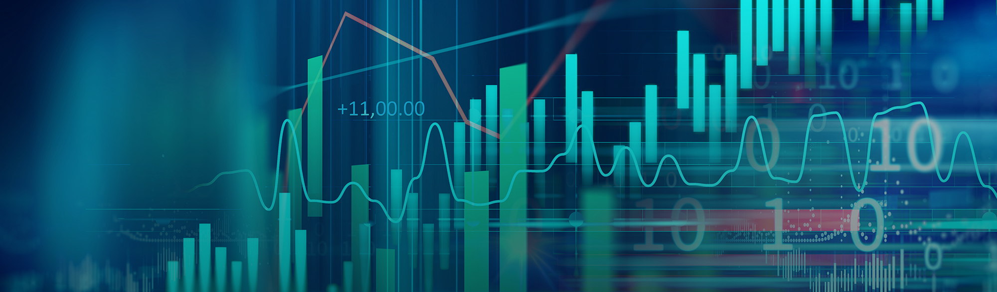Financial stock market graph illustration