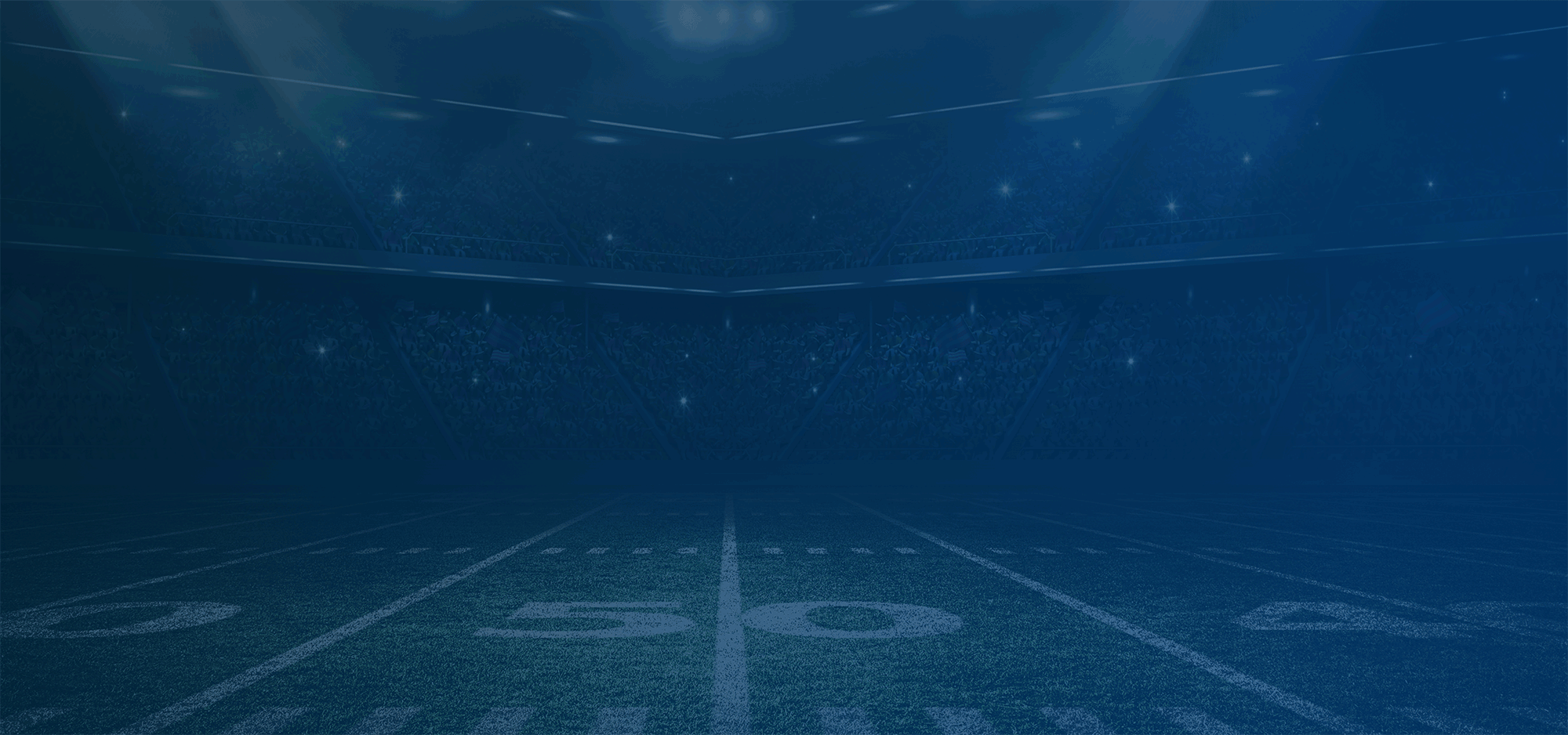 looking into football stadium seating from 50 yard line