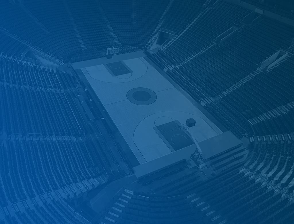 aerial view of basketball court and seating