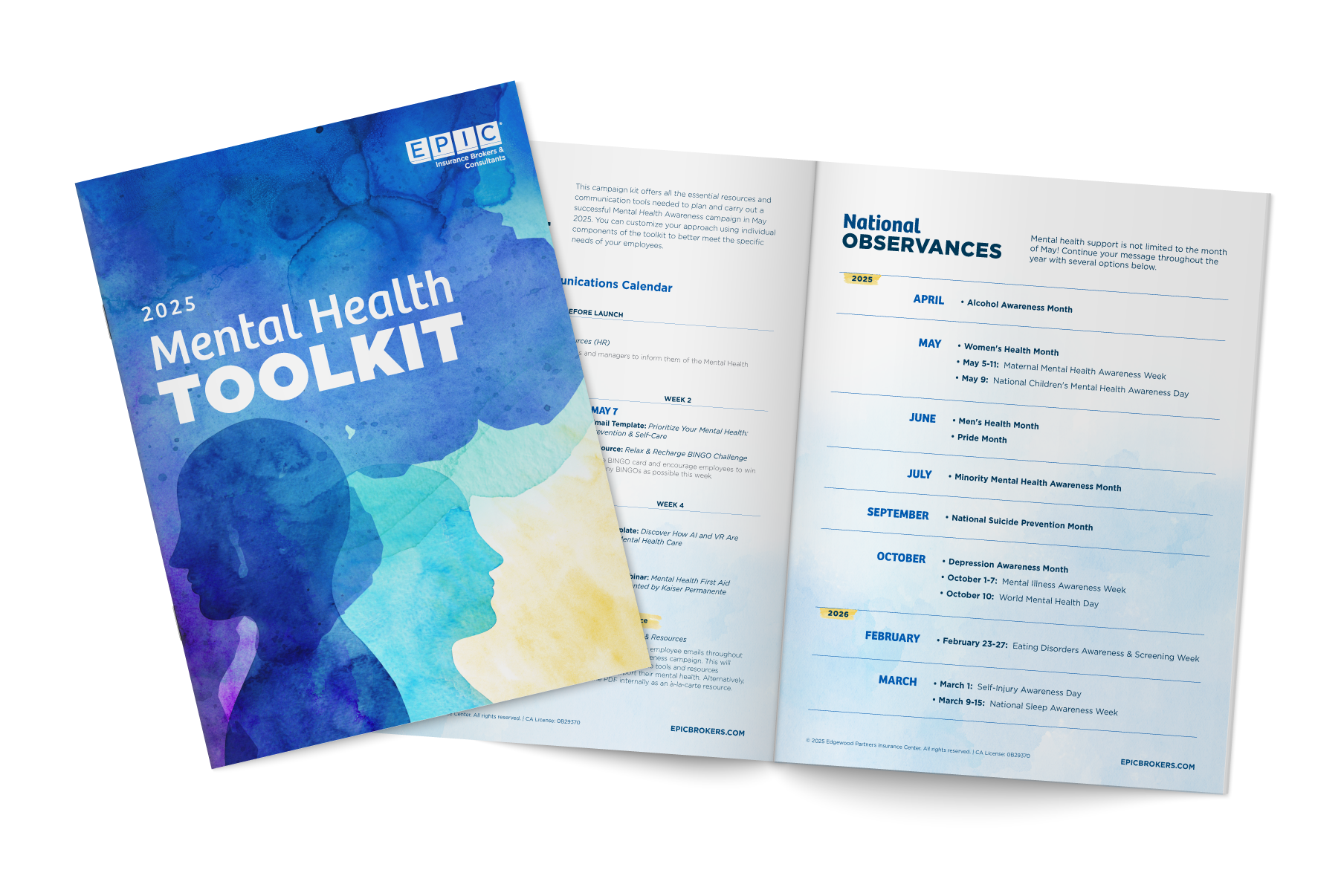 2025 Mental Health Toolkit report cover & interior spread