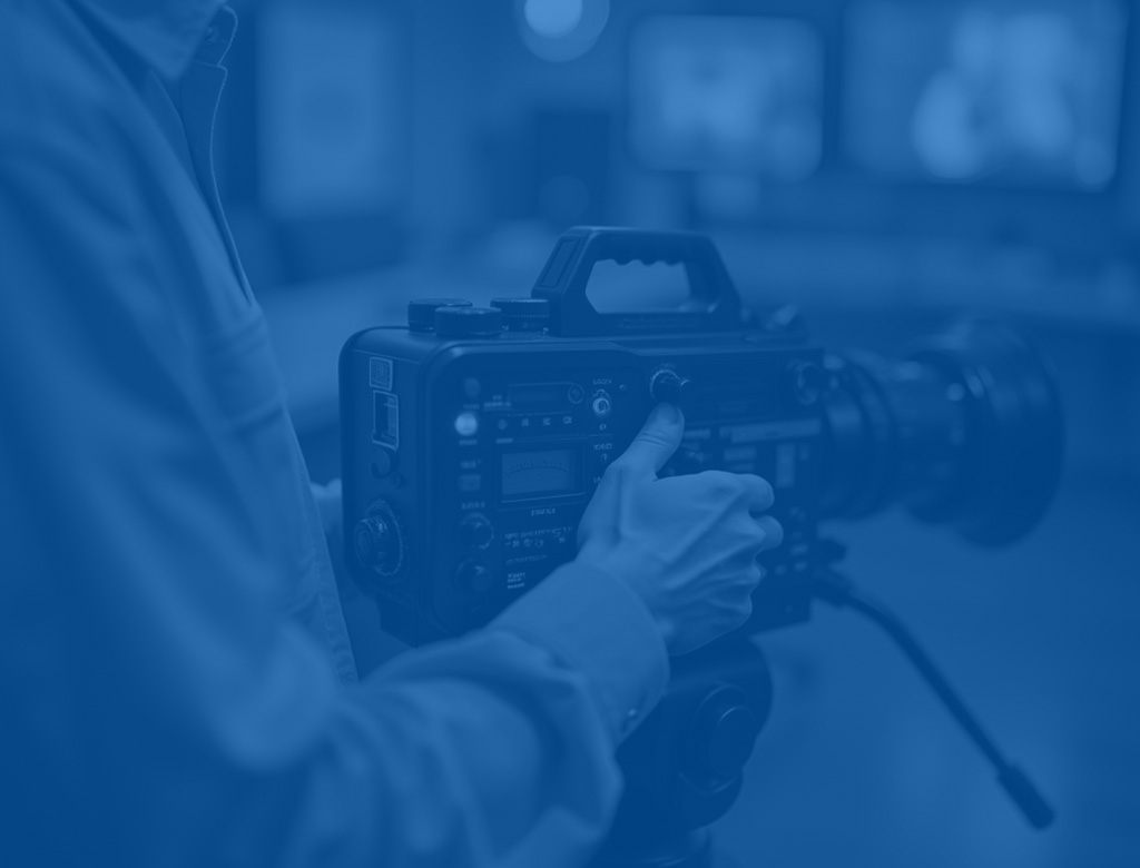 hands holding video camera