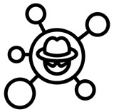 connected hacker icon