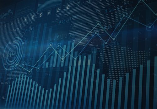 decorative line and bar graphs