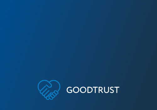 decorative tile with Goodtrust logo