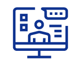 computer monitor with person icon