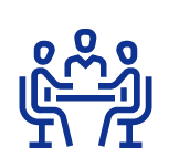 group of people at table icon