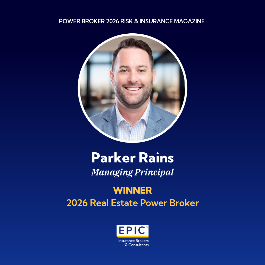 Badge recognizing Parker Rains, Managing Principal, as a winner of 2026 Real Estate Power Broker